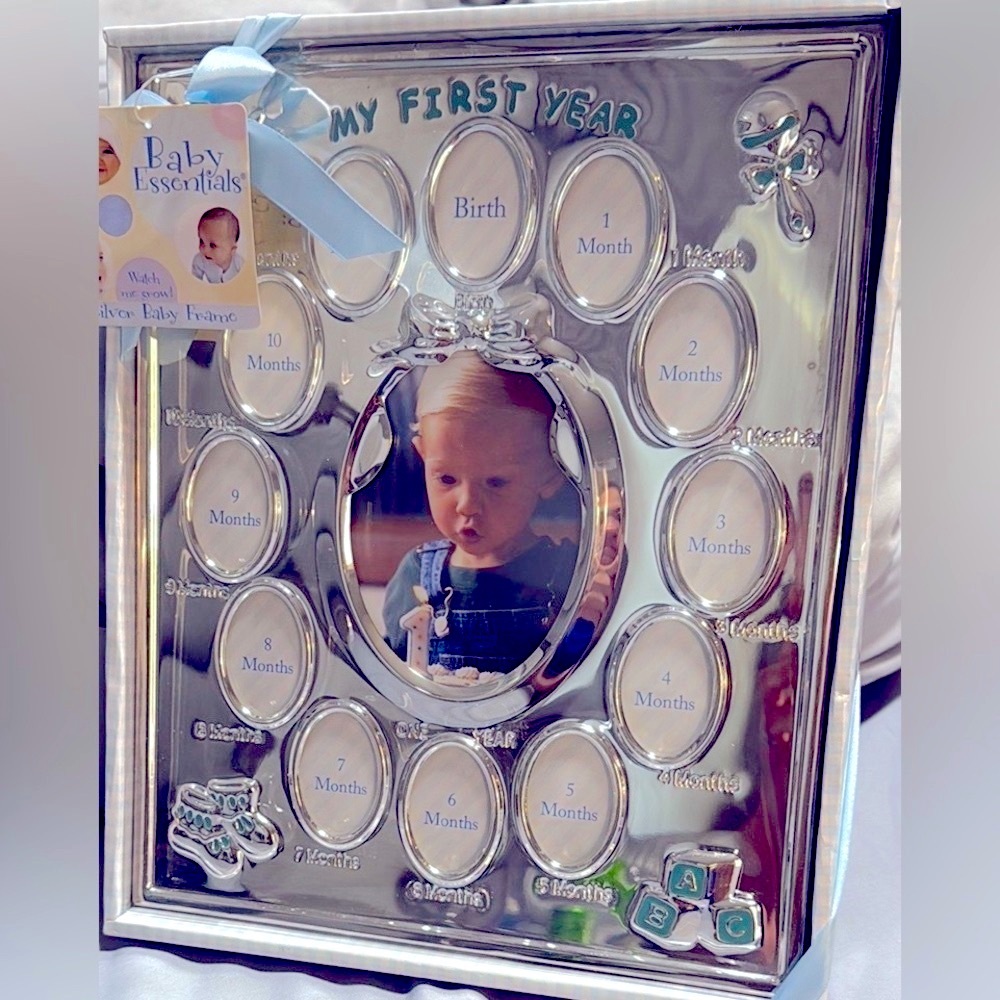 My First Year Silver baby frame